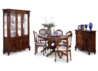 Eetkamer meubels Eettafel Tafel Groep Eethoek Eetkamerstoel Stoel Fauteuil 6-delig.