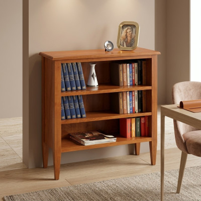 Boekenkast vitrine verzamelaarskast massief houten meubels planken kasten nieuw