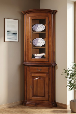 Vitrine Dressoir Retro Stijl Woonkamer Kast Commode Kasten Massief Vitrines
