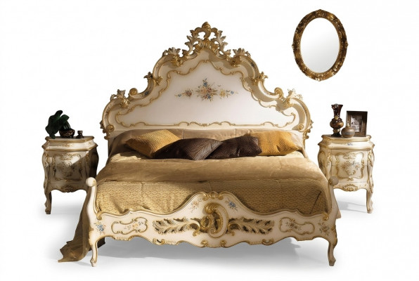 Slaapkamer compleet set wit Bed, 2x nachtkastjes Slaapkamer meubels Hout Nieuw