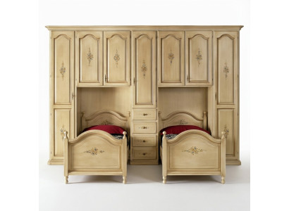 Klassieke kledingkast met bedden Hotelinrichting Bed Kast Set Meubels
