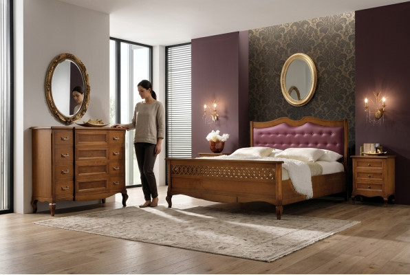 Slaapkamer Massief Houten Meubelen Bed Bekleding Ontwerp Luxe Tweepersoons Hotelbedden Nieuw