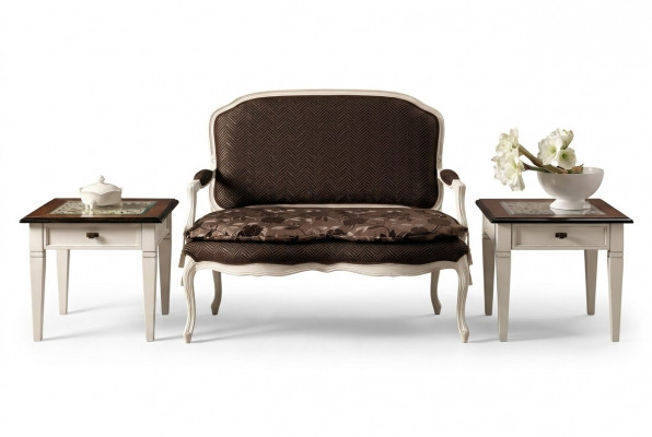 Sofa Bank Ontwerp Bank Bekleding Stof Modern Tweezits Stoel 2-zits