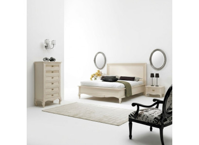 Italiaanse slaapkamermeubels Bed Nachtkastje Massief houten beddenset 4-delig.