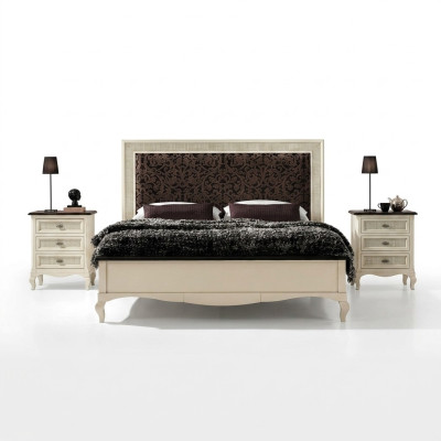 Slaapkamer Bed Nachtkastje Tweepersoonsbed Bekleding Beddenset Groep Set 3-delig.