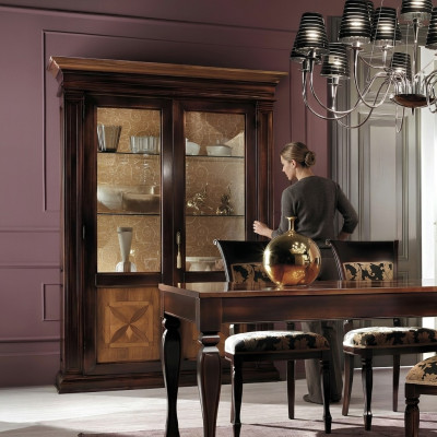 Massief houten dressoir Woonkamer dressoir Dressoir Vaccari Cav Giovanni Vitrines