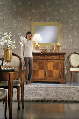 Kast met spiegel console meubels ladenkast ontwerp luxe dressoir 2-delig.