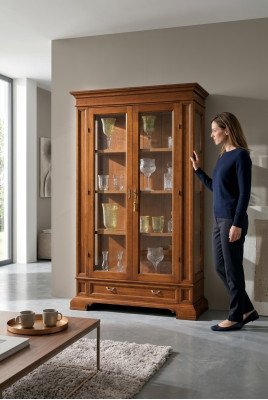 Woonkamer dressoir glazen kast vitrine eetkamer dressoir houten kasten meubels