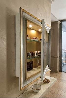 Wandvitrine Kast Klassieke vitrines Woonkamer Woonkamerkasten Dressoir