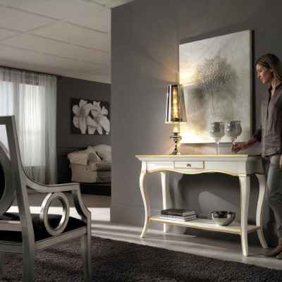 Console nachtkastje slaapkamer bijzettafel modern design meubels hout wit nieuw