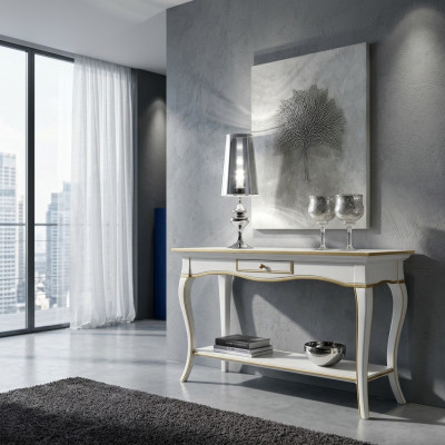 Console nachtkastje slaapkamer bijzettafel modern design meubels hout wit nieuw