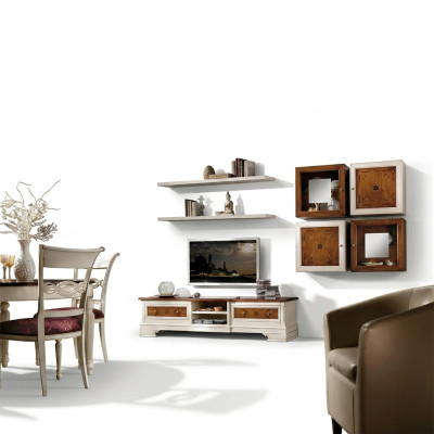 Woonwand woonkamer set vitrinekast planken set woonwanden plank tv-wand