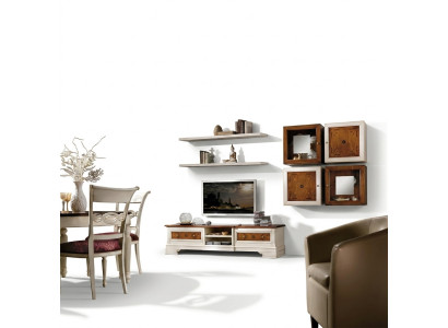 Woonwand woonkamer set vitrinekast planken set woonwanden plank tv-wand