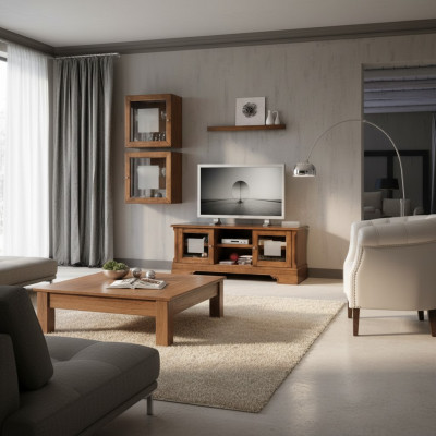 Woonkamerset 3-dlg. Woonkamer RTV vitrine dressoir luxe wandkasten Nieuw