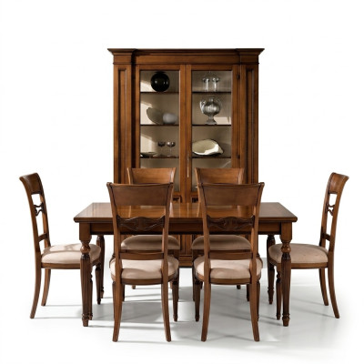 Vitrine Hout Luxe Kasten Klassieke Dressoir Design Meubels Italiaanse Bruin