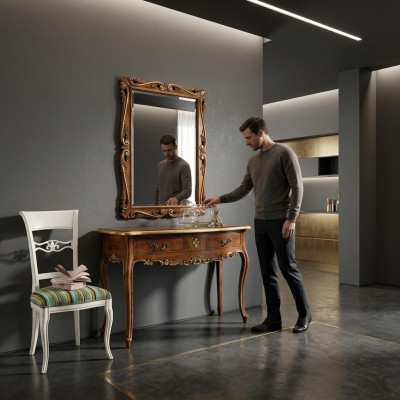 Console dressoir wandtafel Klassieke consoles console tafel met spiegel Luxe