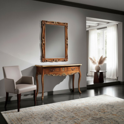 Console dressoir wandtafel Klassieke consoles console tafel met spiegel Luxe