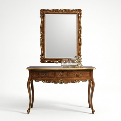 Console dressoir wandtafel Klassieke consoles console tafel met spiegel Luxe