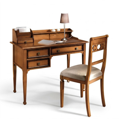 Secretaris bureau Italiaanse stijl meubelen inrichting massief houten bureau table