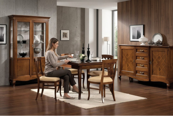 Eettafel Antieke stijl Massief houten meubels Italiaanse eettafels Tafel Hout Tafels