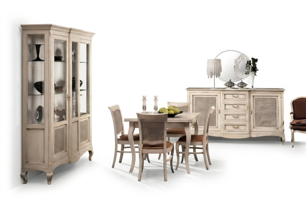 Meubilair inrichting groep tafel + 4 stoelen set 5-delig. Eettafel set eetkamer.