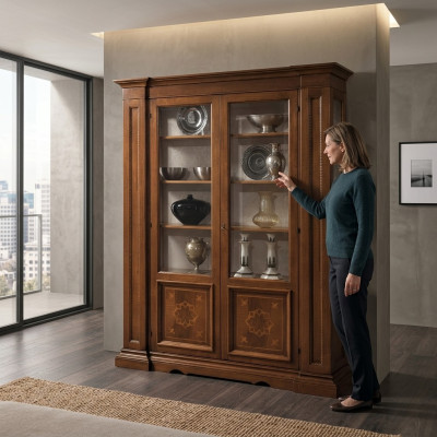Dressoir vitrines massief hout woonkamer dressoir Dressen Vaccari cav giovanni