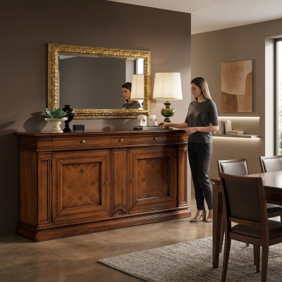Luxe ladenkast dressoir kast garderobe dressoir meubels antieke stijl hout nieuw