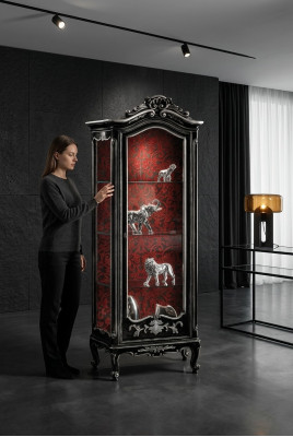 Vitrine kast vitrine woonkamer kasten dressoir Italiaanse meubels hout