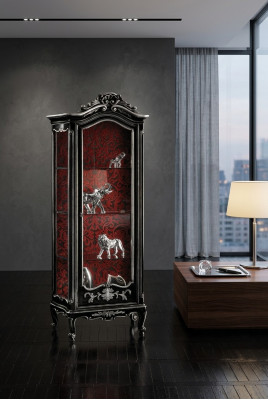 Vitrine kast vitrine woonkamer kasten dressoir Italiaanse meubels hout