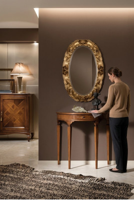 Console tafel dressoir met spiegel luxe meubel set console 2-delig. Gemaakt in Italië.