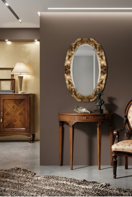 Console tafel dressoir met spiegel luxe meubel set console 2-delig. Gemaakt in Italië.