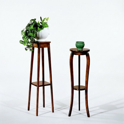 Bloemenstandaard Bloemenstandaard Vaasstandaard Massief Echt houten plank Houten meubels
