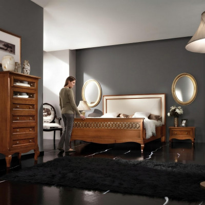 Tweepersoonsbed Bedden Slaapkamer Meubels Massief hout Vaccari cav giovanni Bed Nieuw