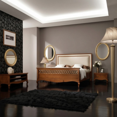 Tweepersoonsbed Bedden Slaapkamer Meubels Massief hout Vaccari cav giovanni Bed Nieuw