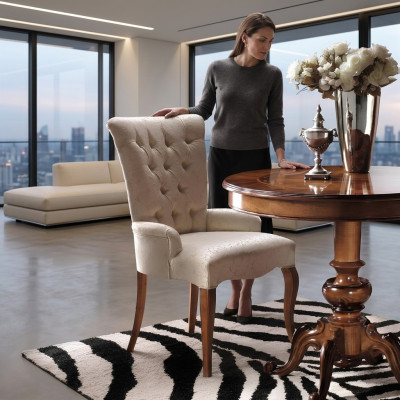 Eetkamer fauteuil Beklede stoel Luxe fauteuil Stoel Stoelen Kantoor meubilair.