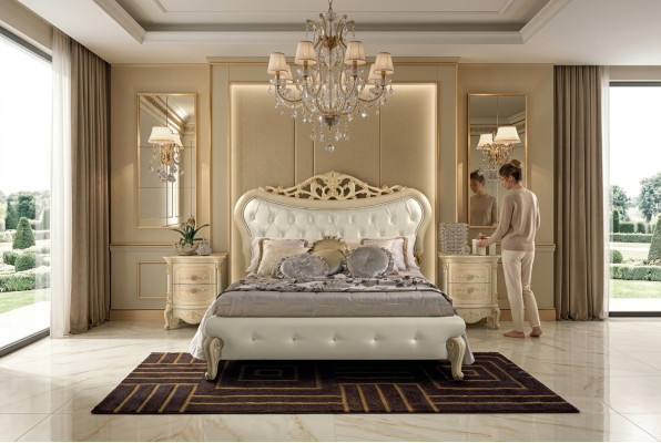 Bedekking ontwerp dubbele bedden slaapkamer houten Chesterfield bedframe nieuw