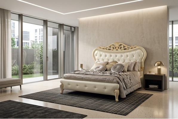 Bedekking ontwerp dubbele bedden slaapkamer houten Chesterfield bedframe nieuw