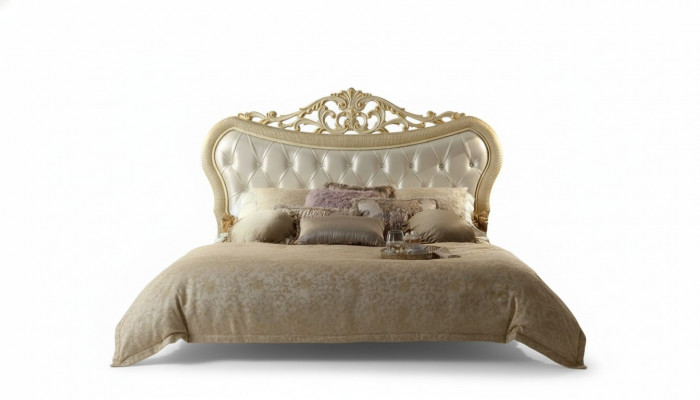 Tweepersoonsbed Bed Luxe Bedden Houten Bedframes Bedframe Beige Ontwerp Modern