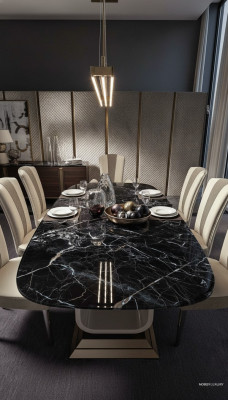 Eettafel Luxe Tafel Massief Meubel Hout uit Italië Eetkamer Tafels Inrichting