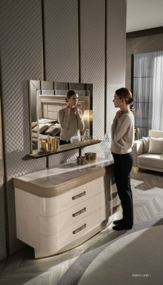 Commode met spiegel Sideboard Commodes Set Italiaanse meubels 2-delige kast hout