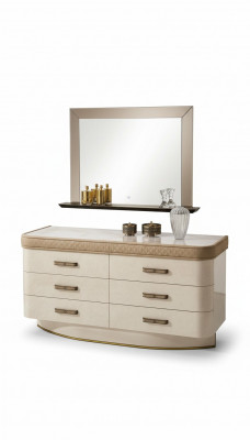 Commode met spiegel Sideboard Commodes Set Italiaanse meubels 2-delige kast hout