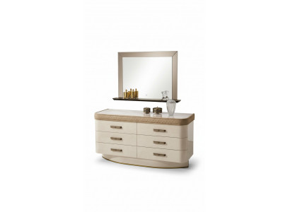 Commode met spiegel Sideboard Commodes Set Italiaanse meubels 2-delige kast hout