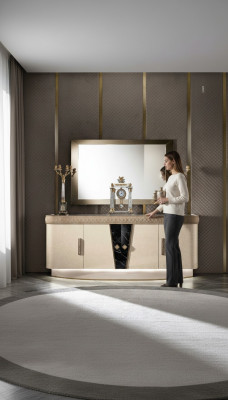 Commode met spiegel Hout Ladenkast Meubels Kast Slaapkamer Luxe Sideboard Nieuw