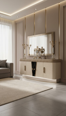 Commode met spiegel Hout Ladenkast Meubels Kast Slaapkamer Luxe Sideboard Nieuw