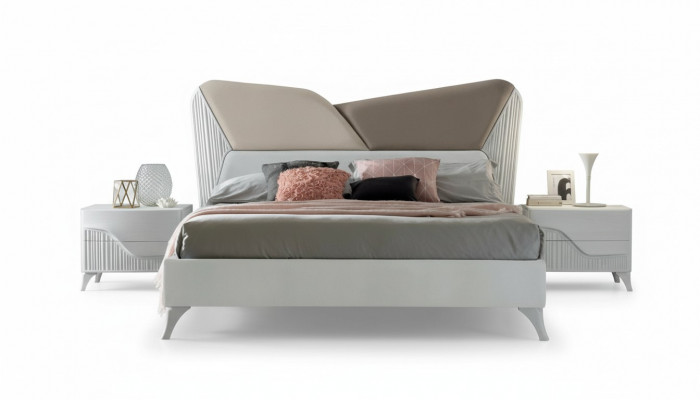 Bed bedlade tweepersoonsbed bedframe bed dubbel bedframe hout hotel nieuw