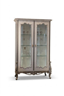 Vitrine glazen kast vitrine woonkamer hout dressoir luxe meubels nieuw