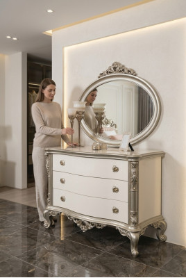 Luxe dressoir meubels dressoir commodes dressoir met spiegel 2-delige set Nieuw.