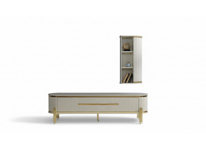 Luxe tv-kast televisiestandaard dressoir dressoir wandmeubel 2-delig Nieuw