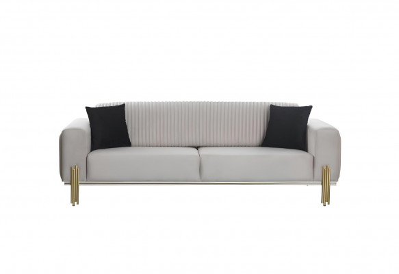 Luxe bankstel 3-zitsbank bankstellen banken Gestoffeerde bank stof Modern wit Driezitter