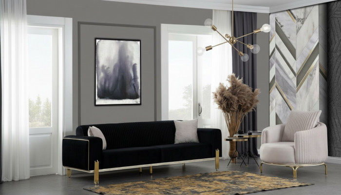 Luxe bankstel set Bankstel 331 zitbank banken fauteuil stof 3-delige sets Nieuw.